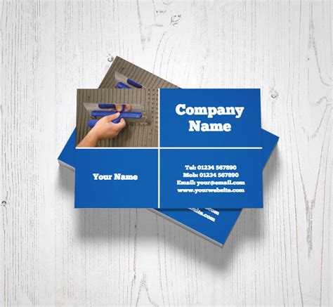 Blue Plastering Business Cards | Customise Online Plus Free Delivery